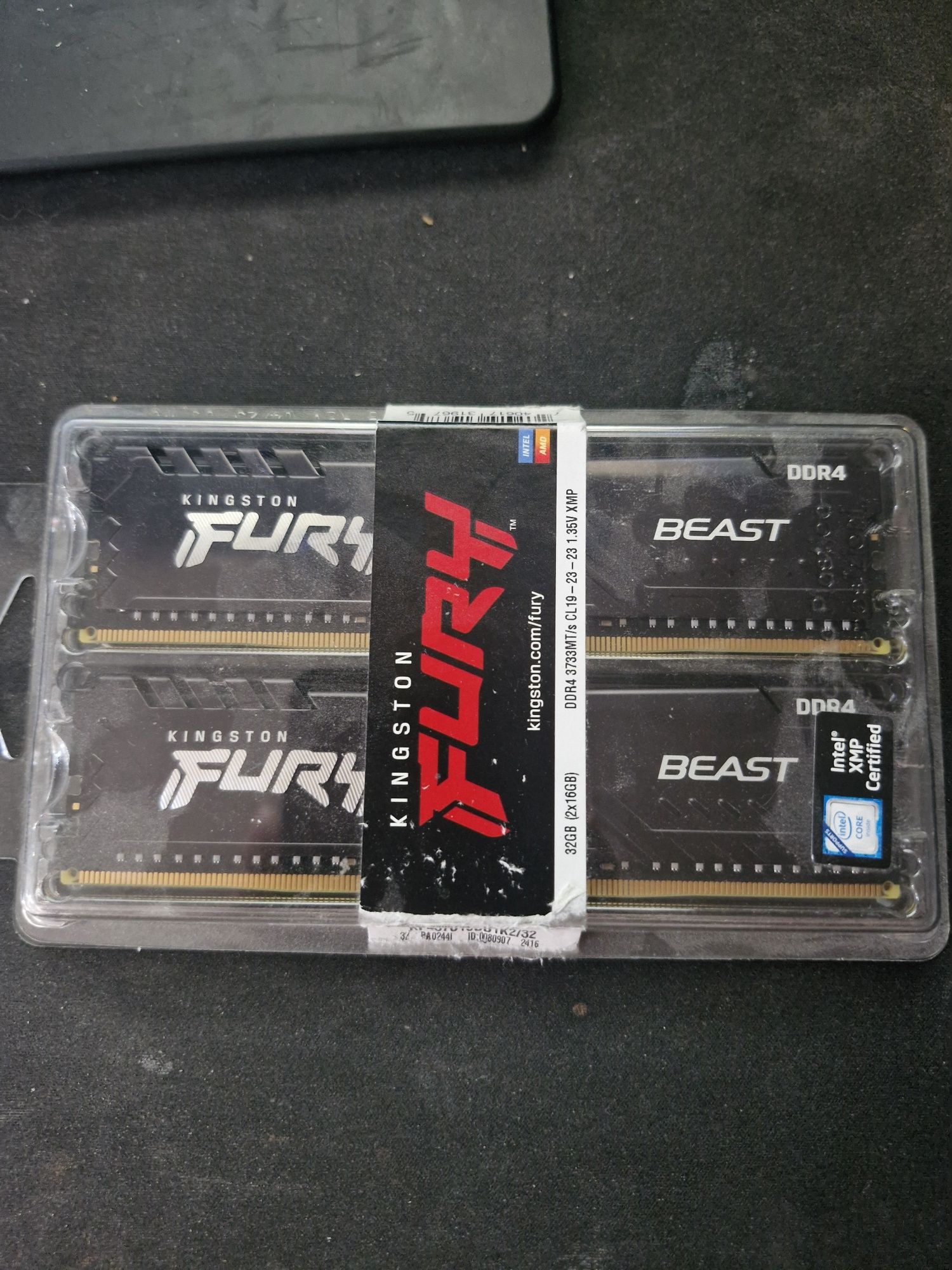 Ram Kingston Fury ddr4 2x16gb 3733MT/s CL19