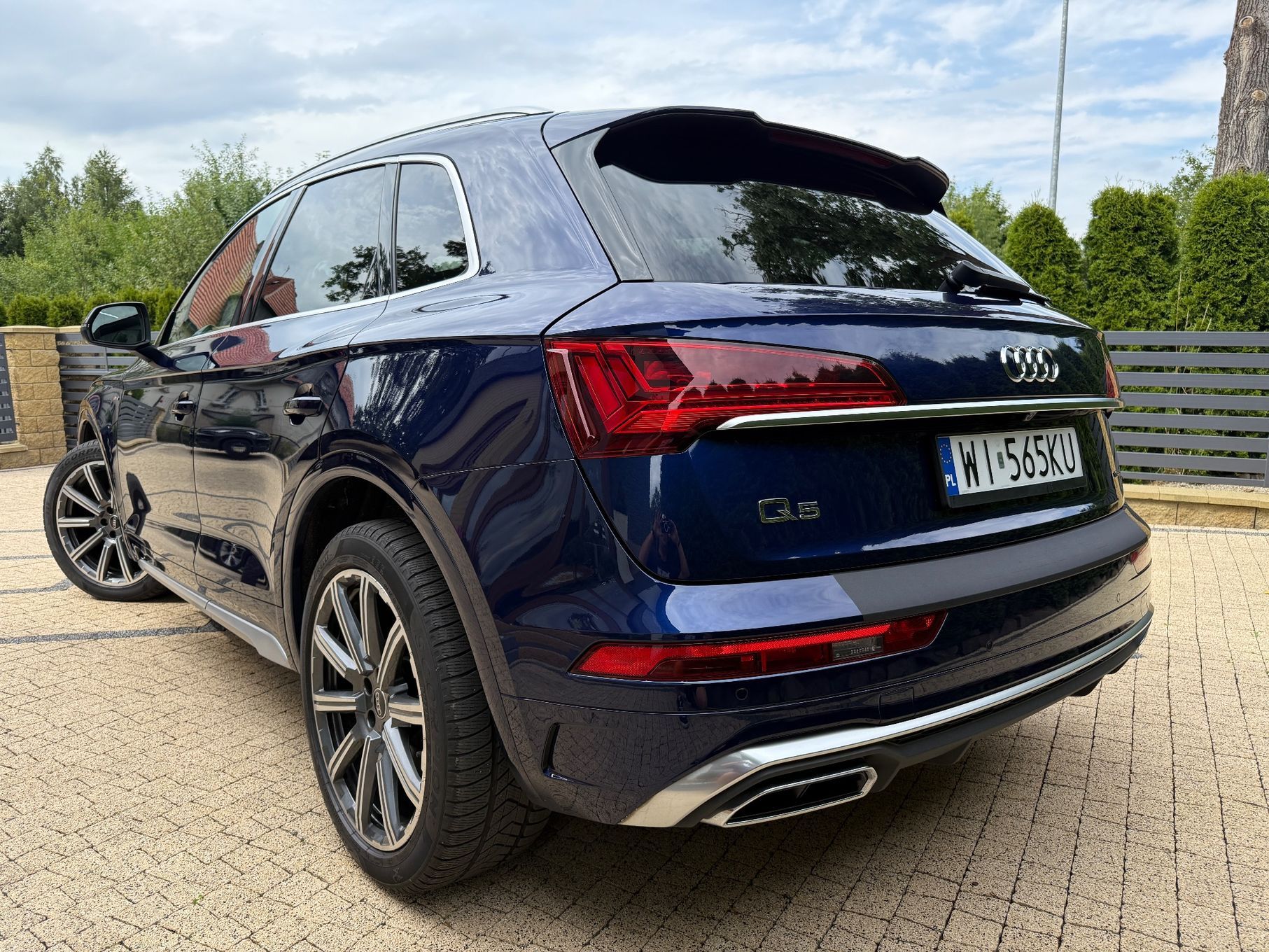 Audi Q5 S-Line Matrix Led Panorama Pneumatyka Tempomat Aktywny Masaże El.Hak