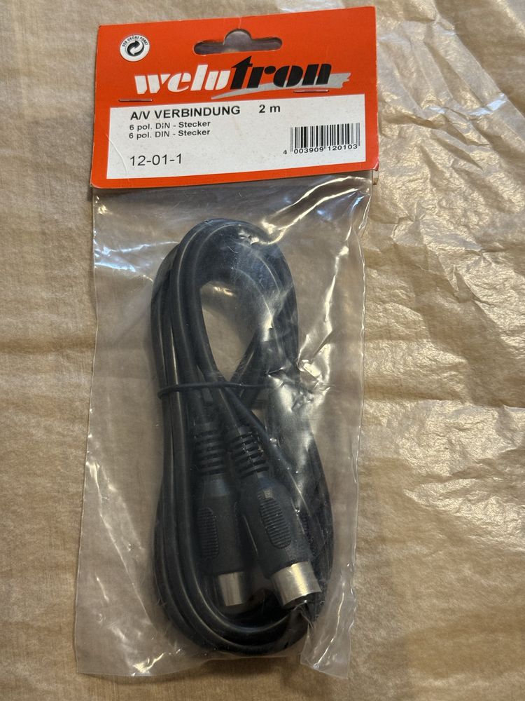 Kabel A/V 2 x wtyczka DIN 6-pin / 2 m