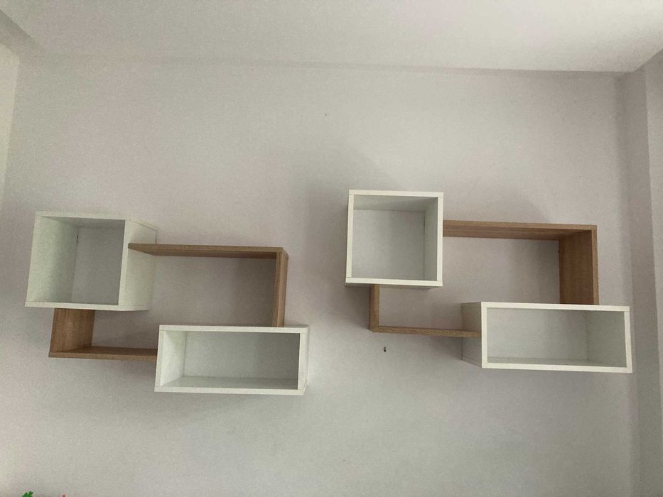 2 x Półka wisząca biała dąb sonoma styl nowoczesny skandynawski j.nowe