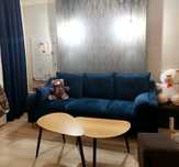 Welurowa granatowa sofa kanapa