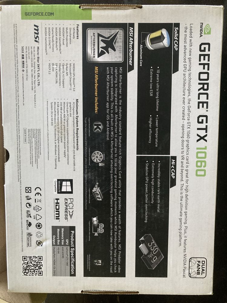 Відеокарта Gtx 1060 6gb