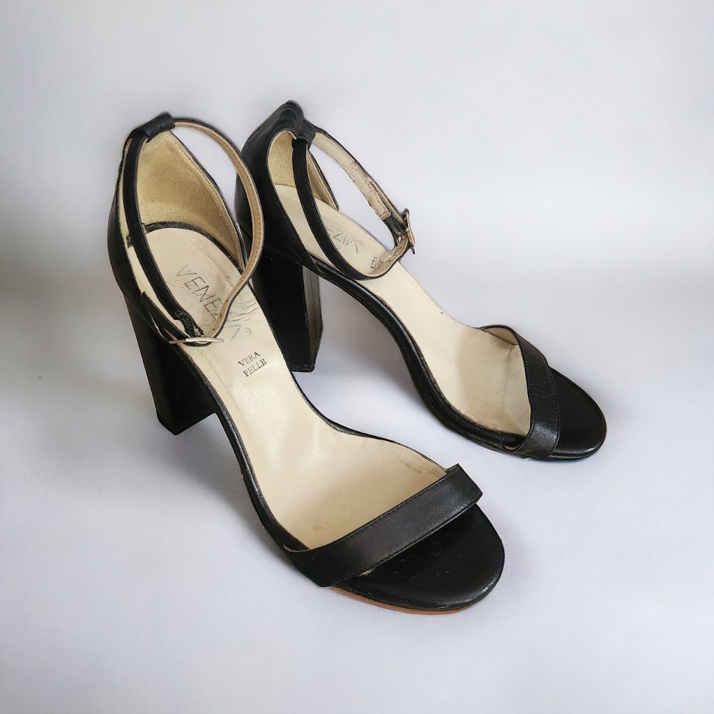 Sandały Venezia czarne,  rozmiar 38