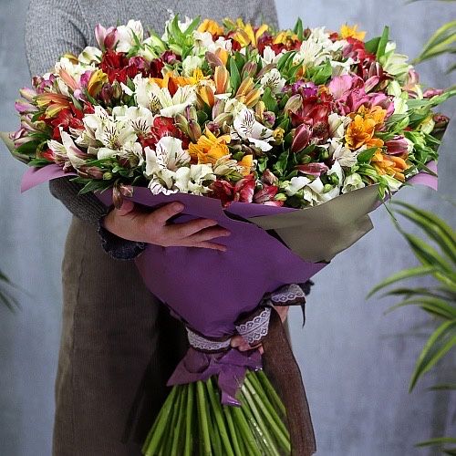Букет цветов, букет квітів, красиві букети, альстромерия