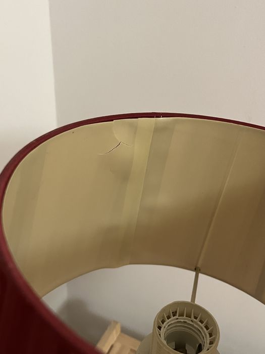 MARKSLOJD szwecka Lampa nocna  stołowa  czerwona z abażurem  roras red