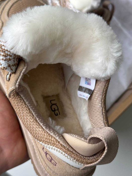 Угги UGG Lowmel Sneaker Beige / Уггі Ловмель Снекер бежеві замшеві