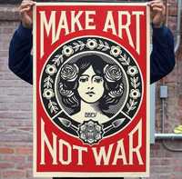 Obey Giant - Shepard Fairey | MAKE ART NOT WAR  | Litografia Assinada