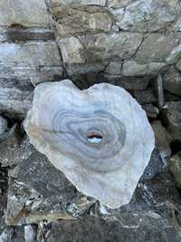 Раковина з мармуру, натуральний камінь, сердечко