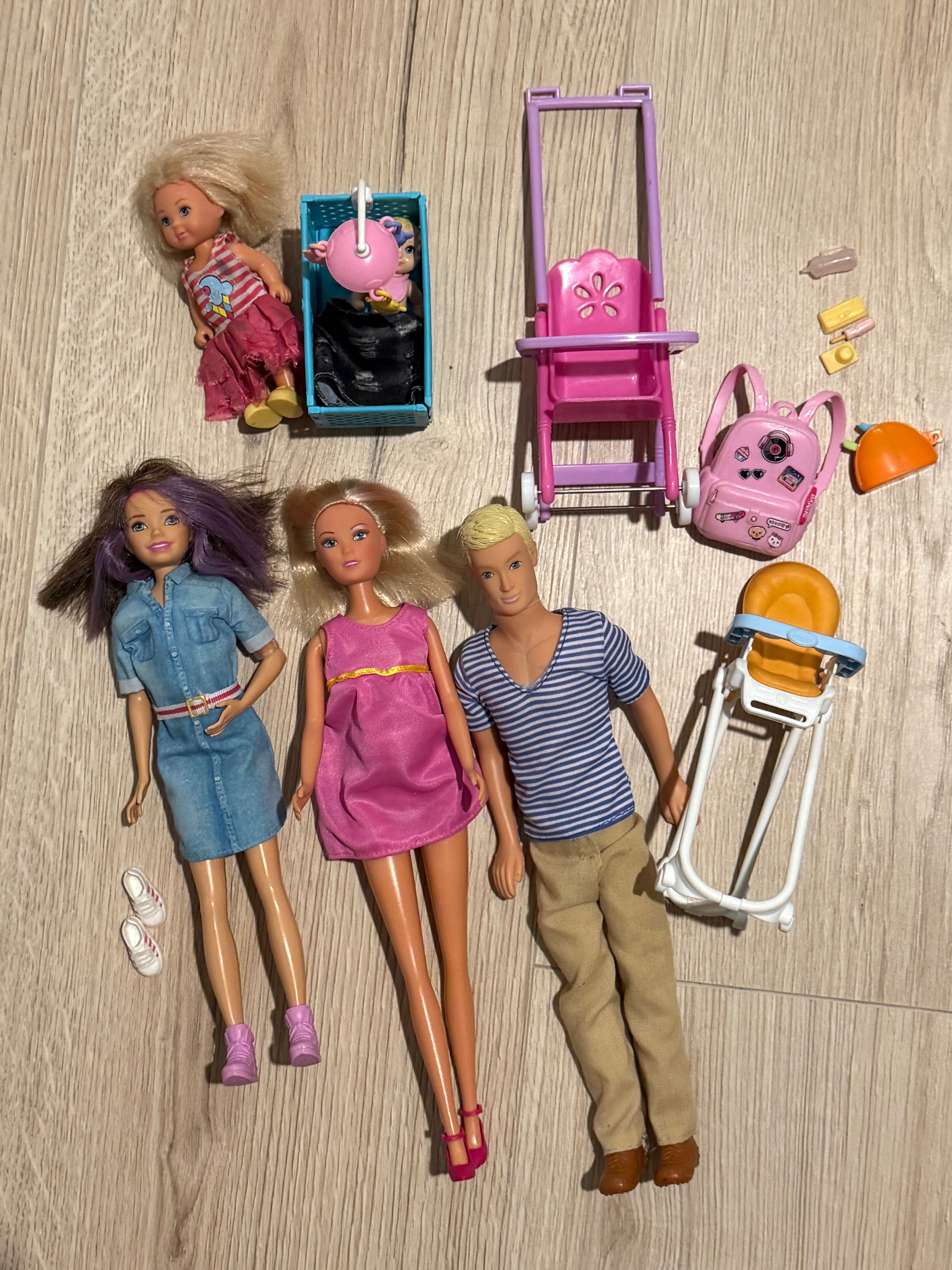 Zestaw lalek a’la Barbie + dodatki