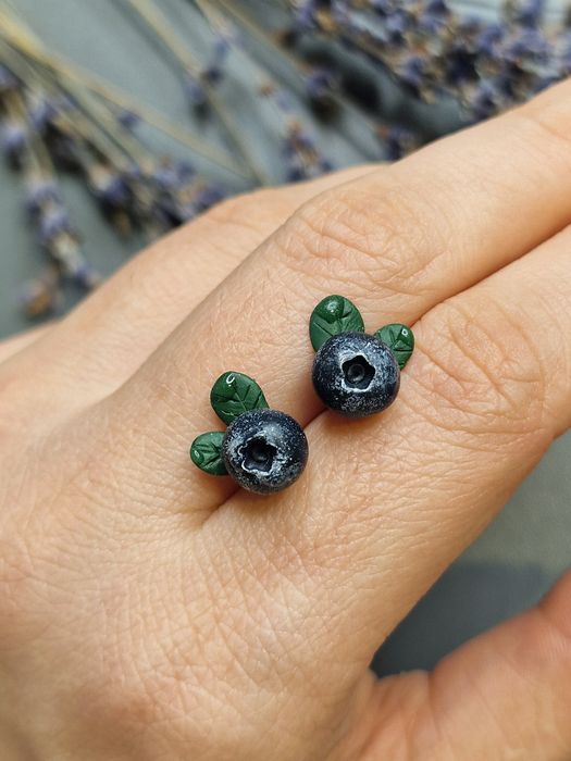 Kolczyki „Leśne jagody”