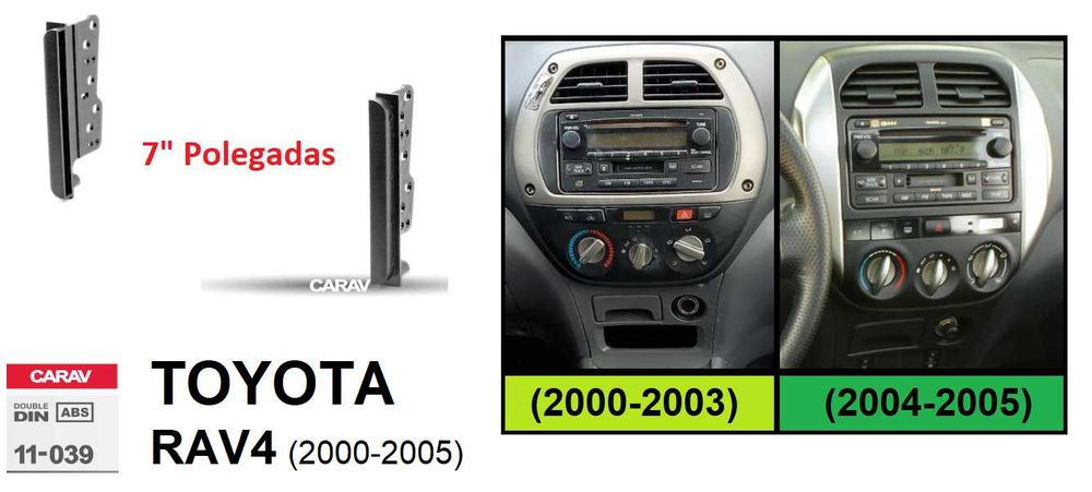 (NOVO) Rádio 2DIN Toyota • RAV4 • (1994 a 2012) • Android GPS