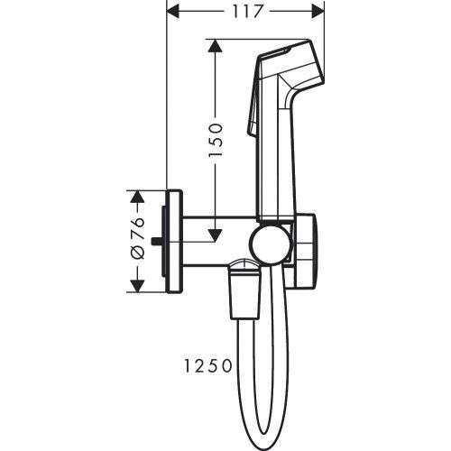 Гігієнічний душ Hansgrohe Bidette S 29232000+29235180