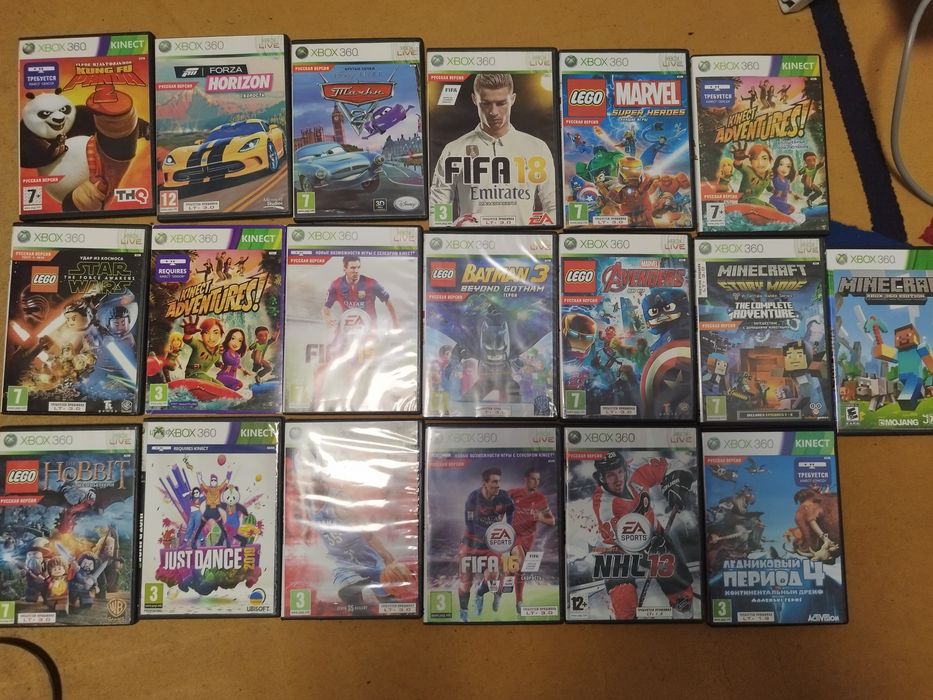 Оригінальний XBOX 360 E Slim 250GB + Kinect до нього + Всі ігри на фот