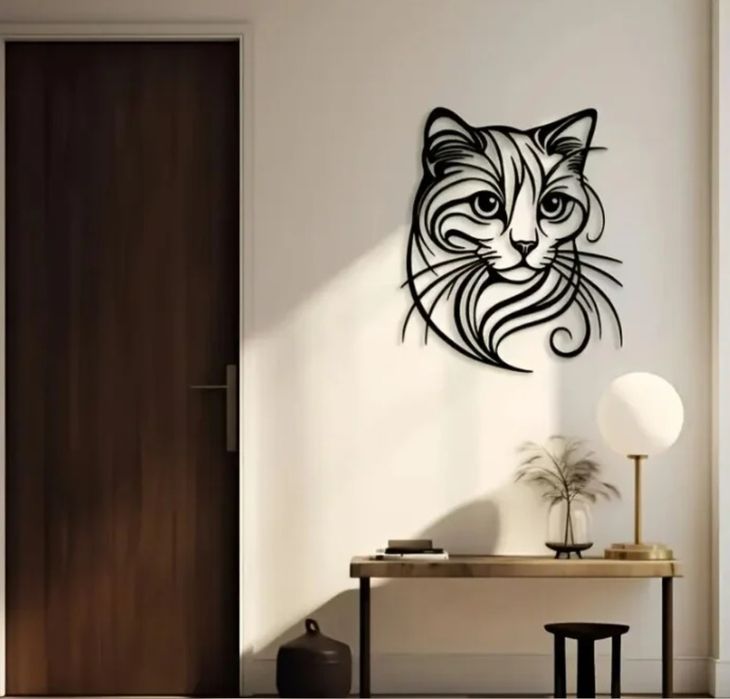 Kot - ozdoba / witraż na ścianę  . DRUK 3D