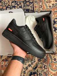 Nike air force 1 x supreme black