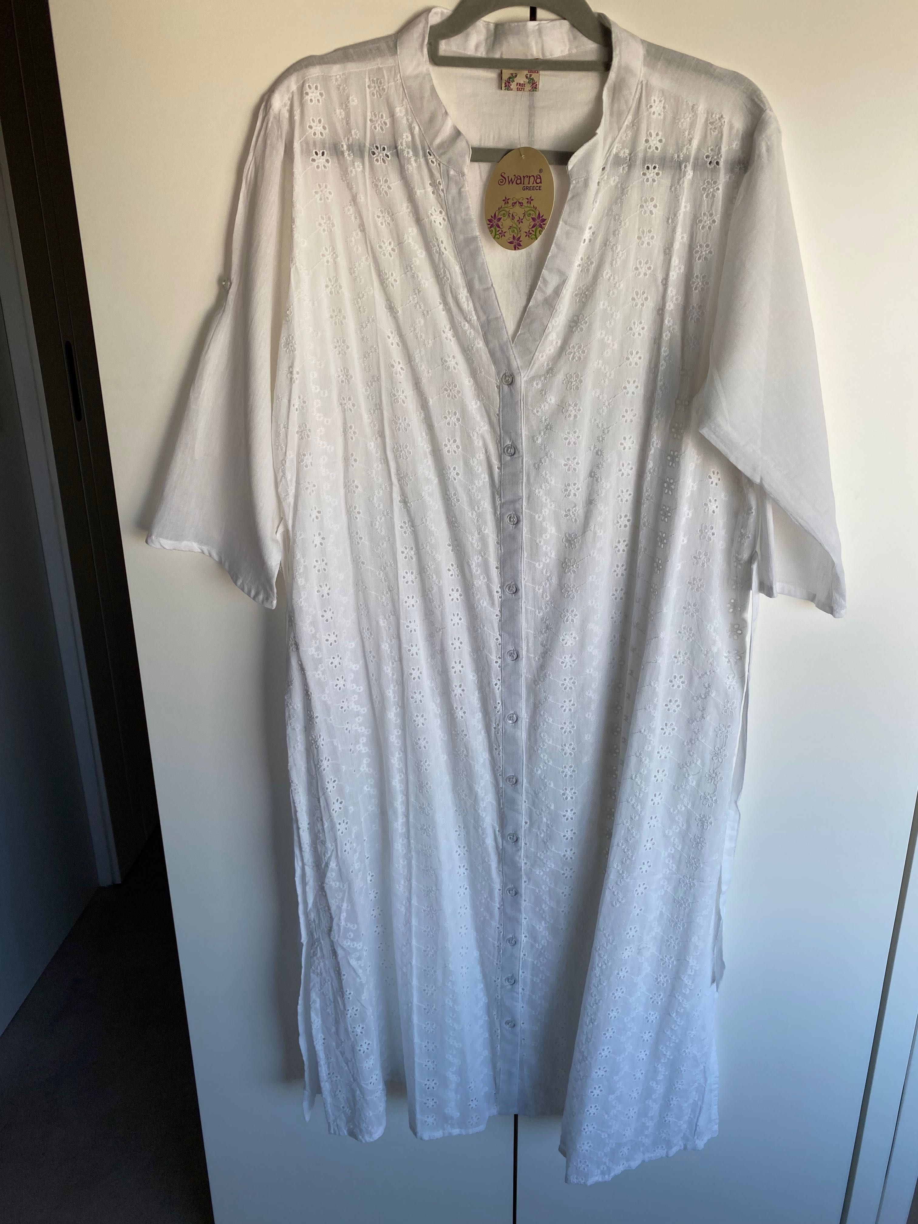 Vestido kimono em algodão