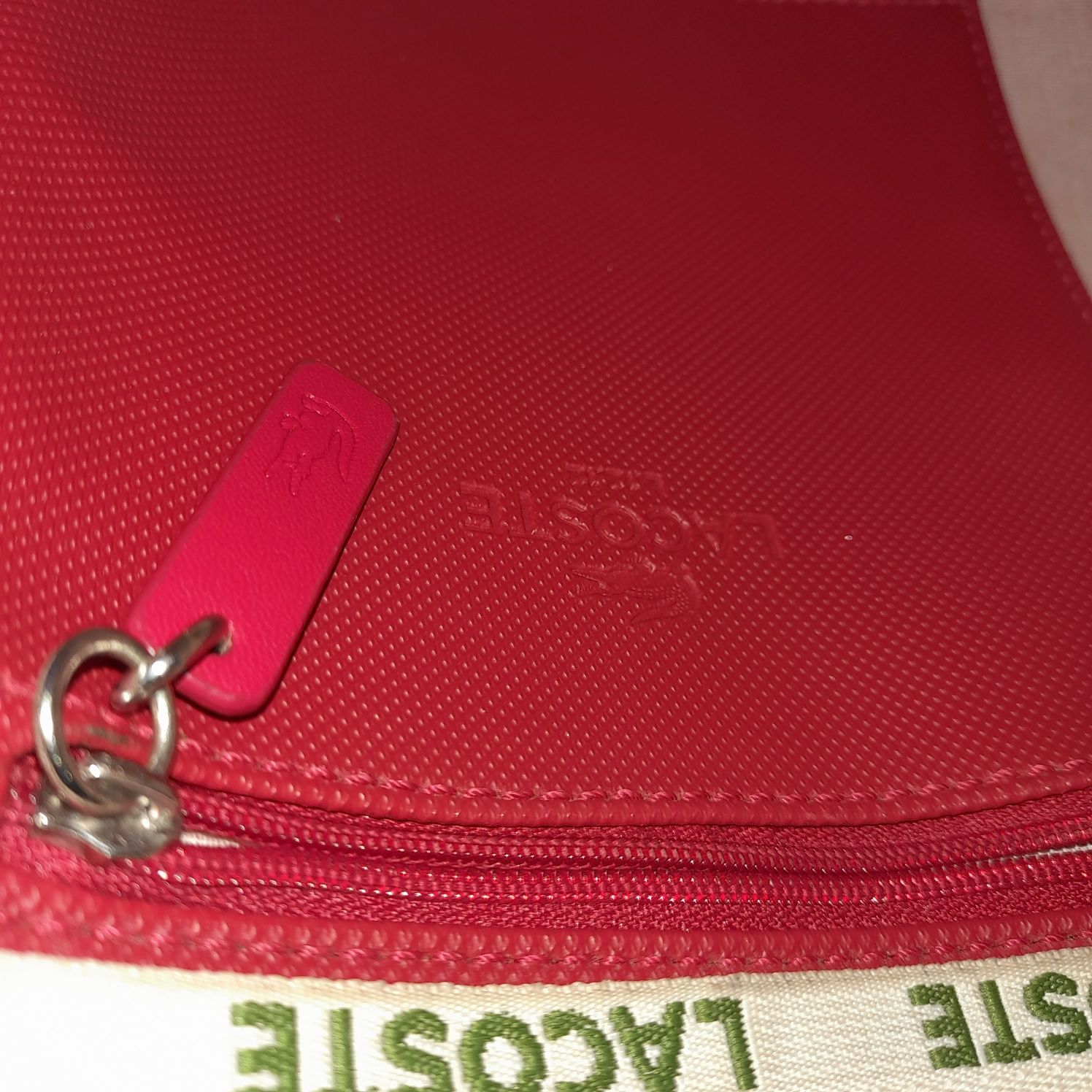 Lacoste czerwona torebka torba