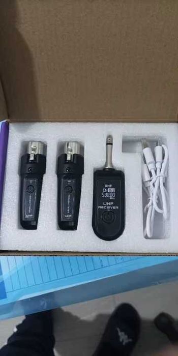 NOWE !! Nadajnik i Odbiornik x2 Mikrofonów Gitary itd - ZASIĘG 50M