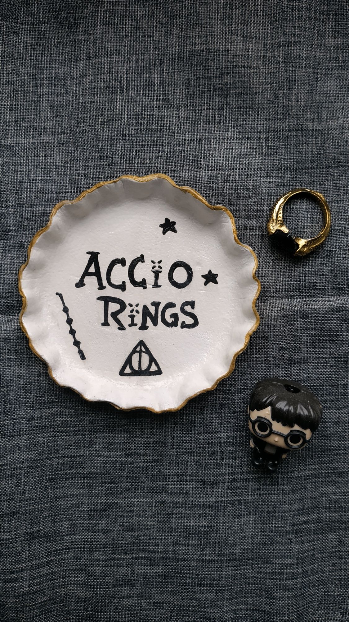 Taca dekoracyjna podstawka na biżuterię Harry Potter Handmade