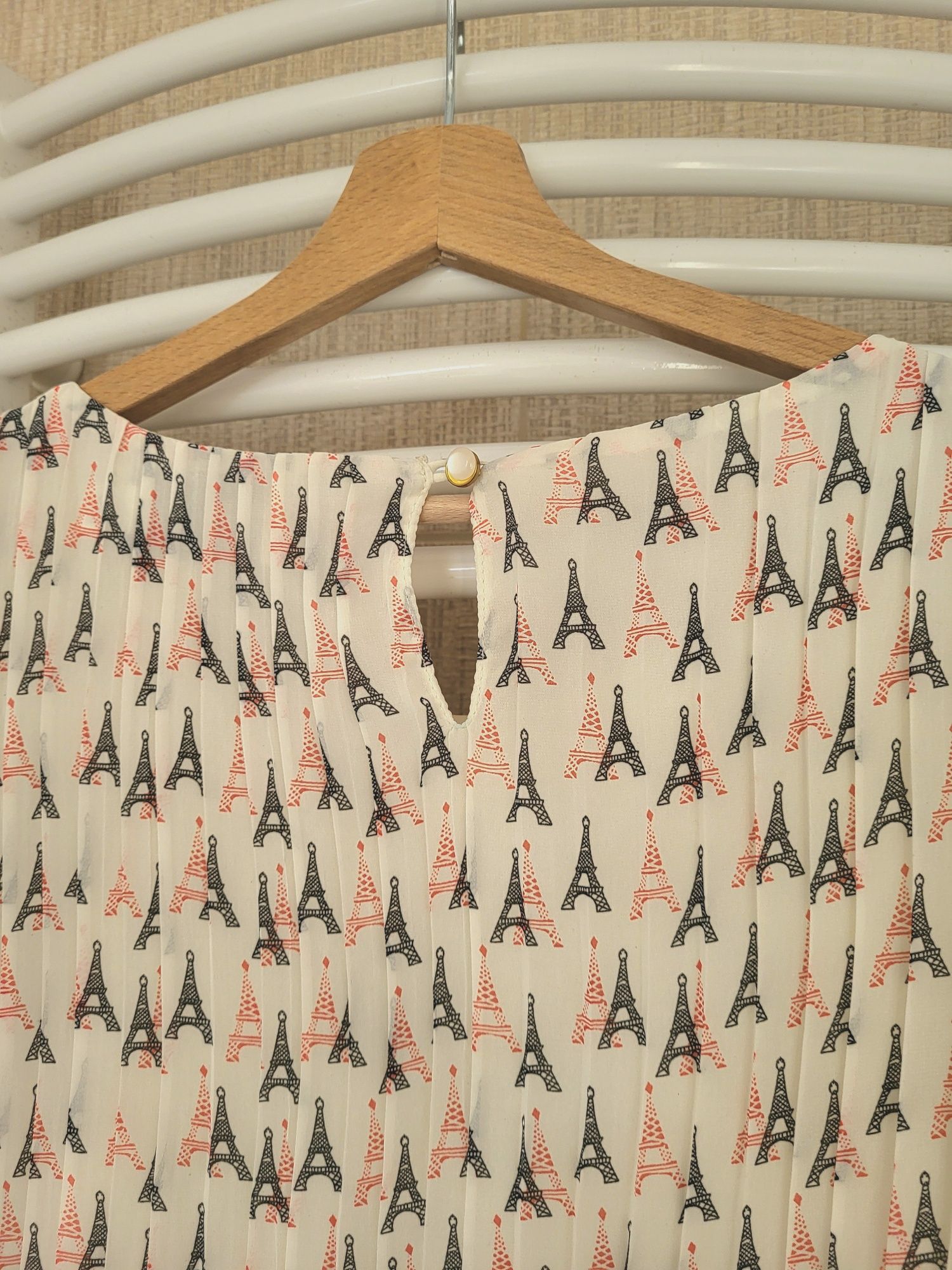 Plisowana sukienka mini w Wieżę Eiffla Snow Traffic S/M/36/38