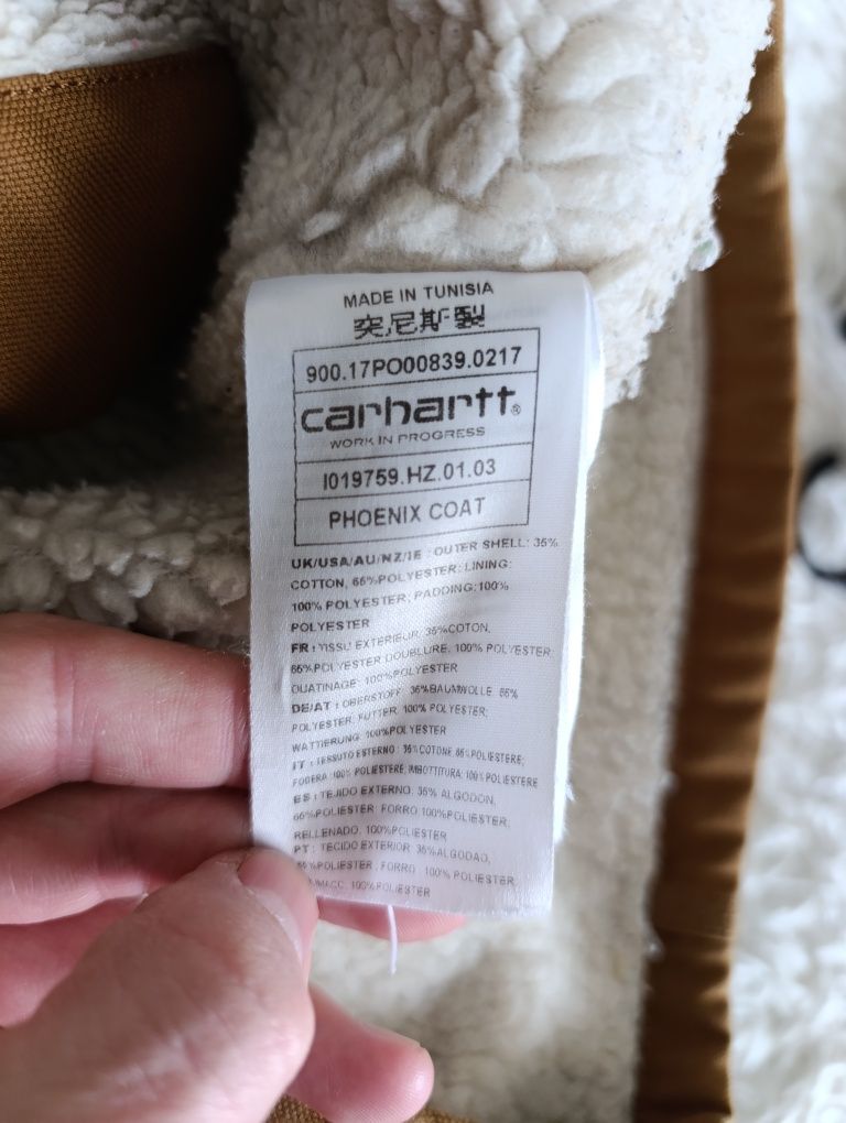 Мужская утепленная куртка carhartt wip phoenix coat brown