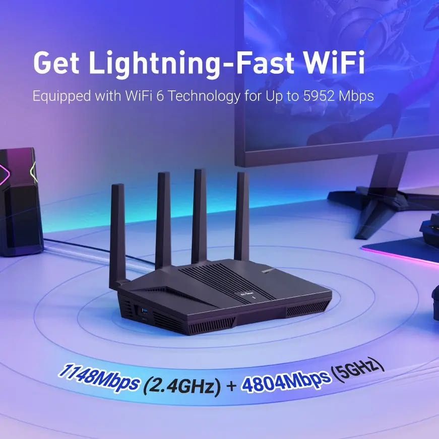 GL.iNet Flint 2 GL-MT6000 WiFi 6 Router Роутер VPN TOR Маршрутизатор