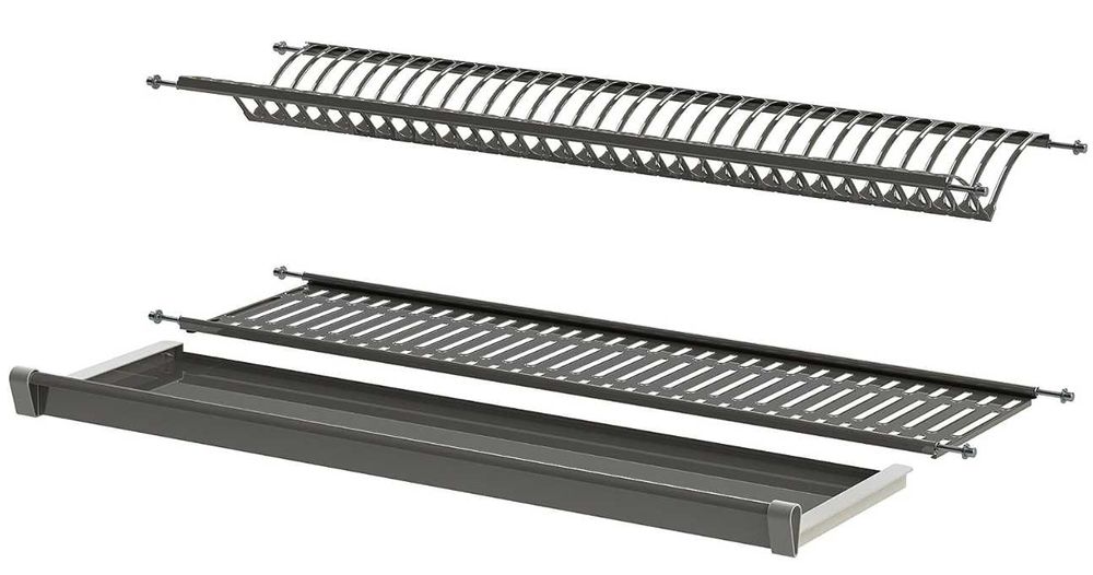 Ociekacze do naczyń z tłoczonej stali nierdzewnej do szafki 60 cm