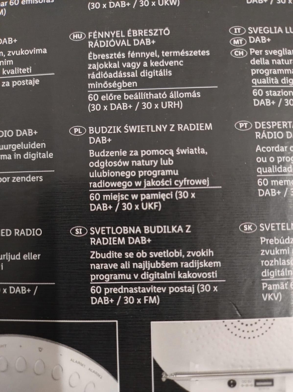 Radio Budzik Lampka Auriol