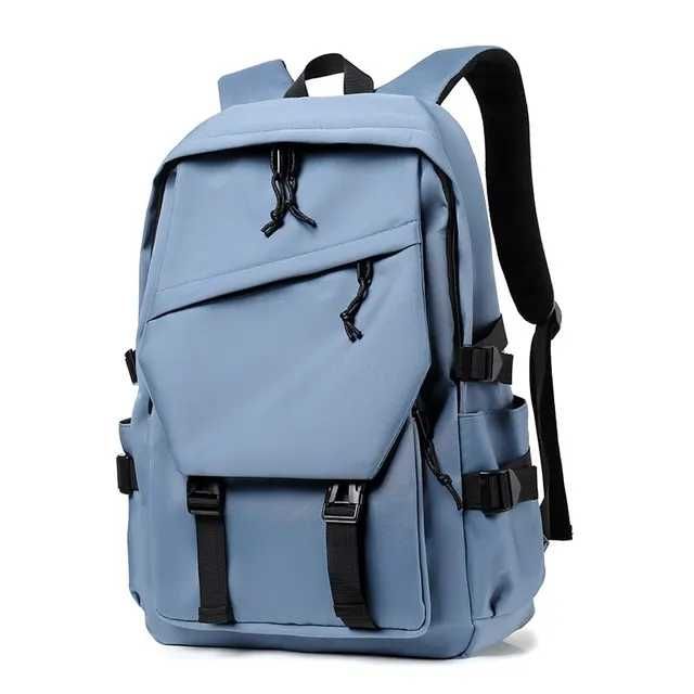 Великий синій 15 дюймовий рюкзак чоловічий жіночий для ноутбуку