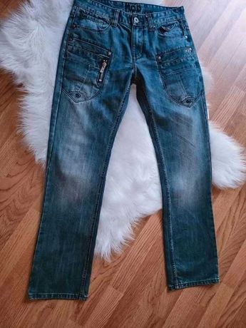 okazja w super stanie spodnie męskie jeans wymiary w opisie