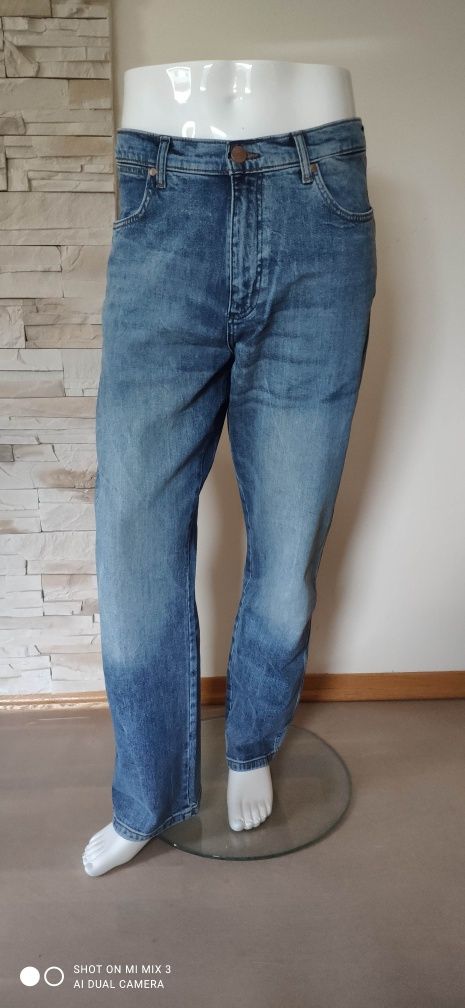 Wrangler Texas Straight Authentic Indigo męskie jeansy 38/32 jak 36/34