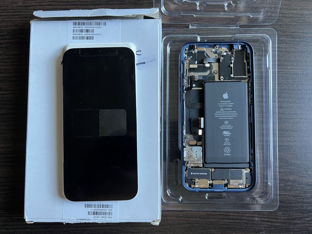 Корпус iPhone 12 (blue) с аккумулятором (сервисная запчасть original)