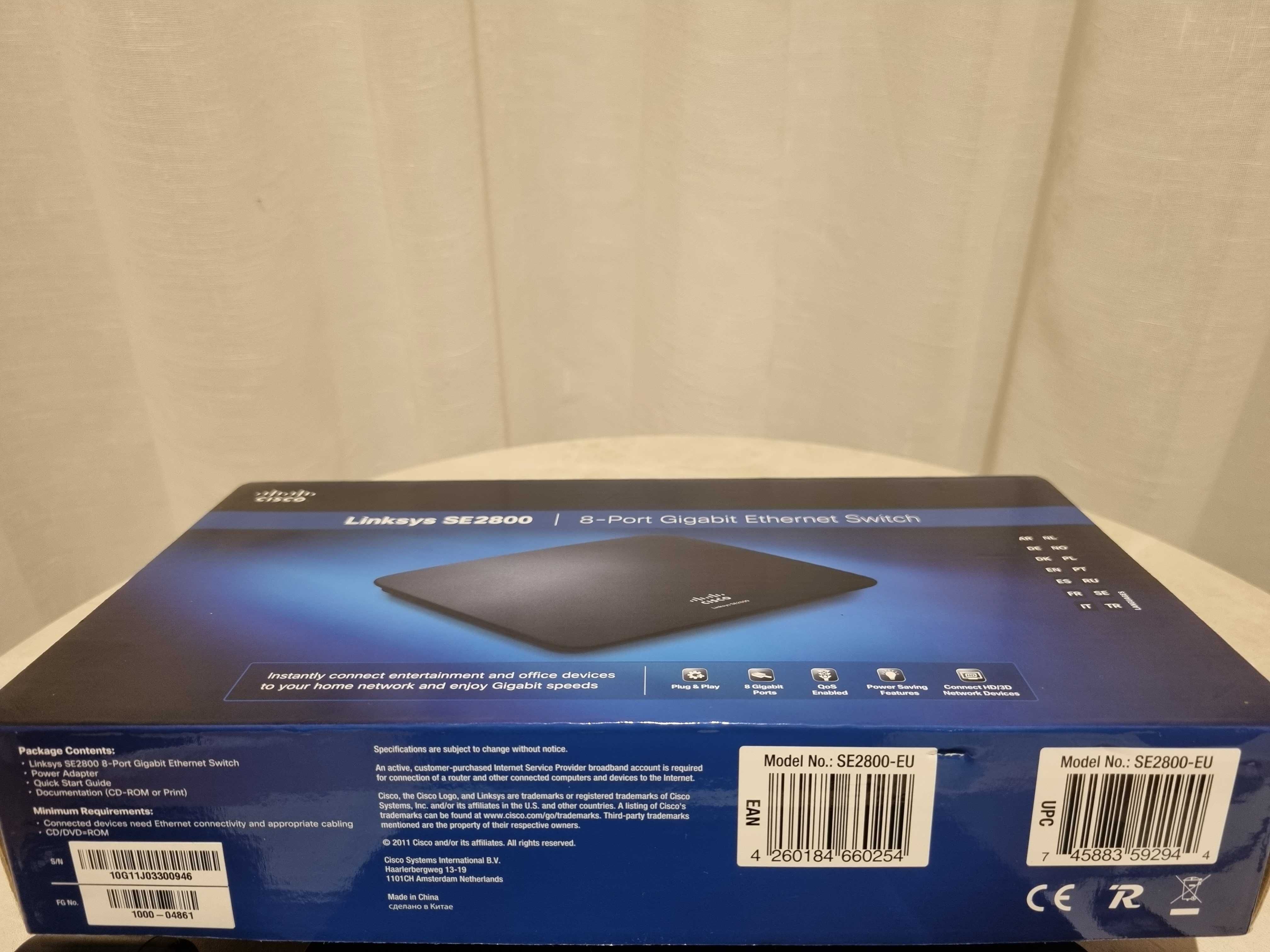 Switch Cisco Linksys SE2800-EU 8-Port Gigabit Ethernet Switch
