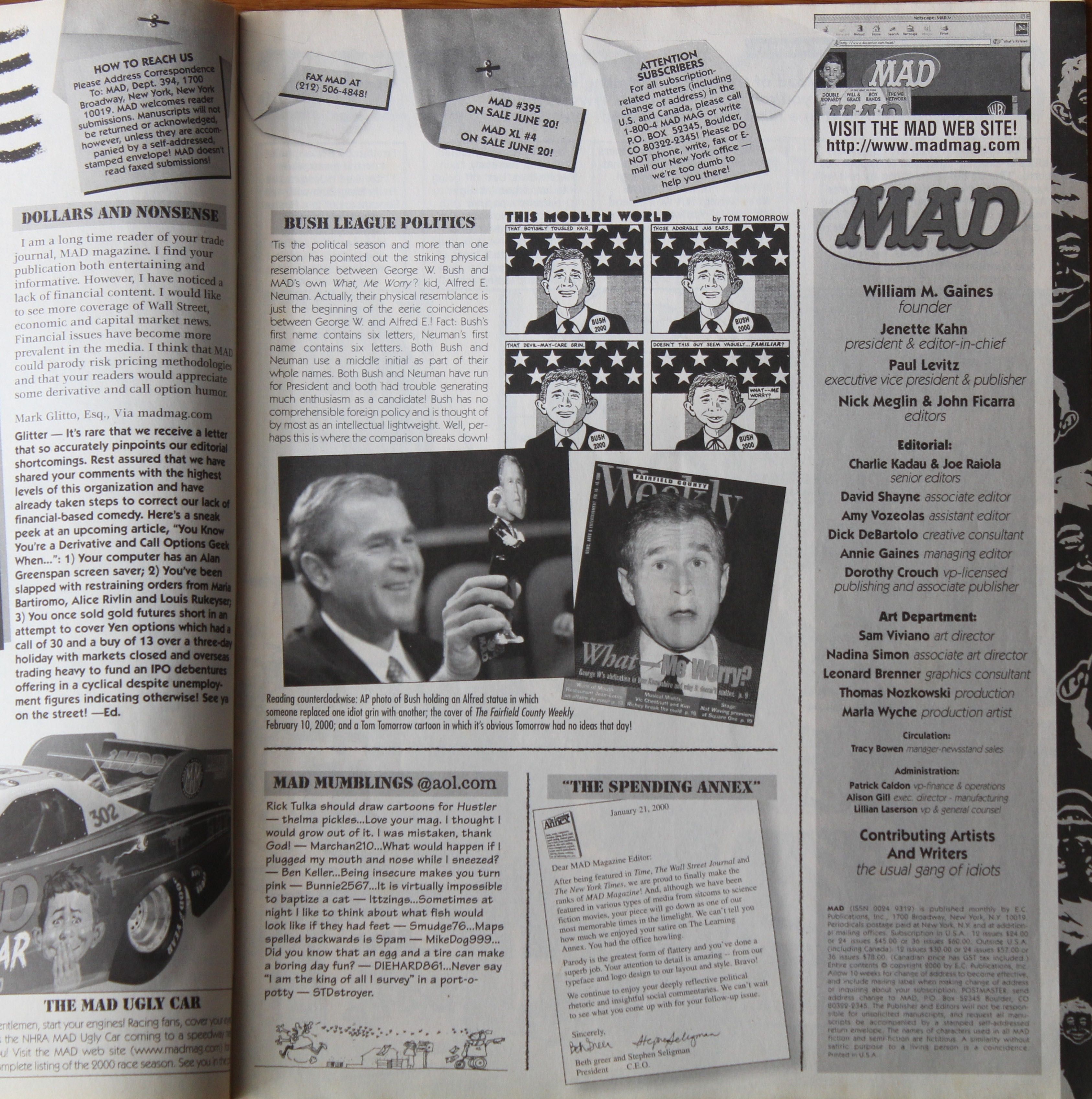Revista MAD #394, Junho 2000 (Edição Americana)