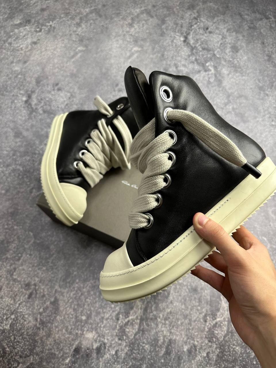Rick Owens Ramones puffer jumbo lace laces opium archive ботинки кеды