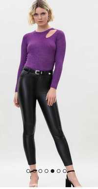 Lefties by Zara 38 новые женские джинсы штаны напылением под кожу S M