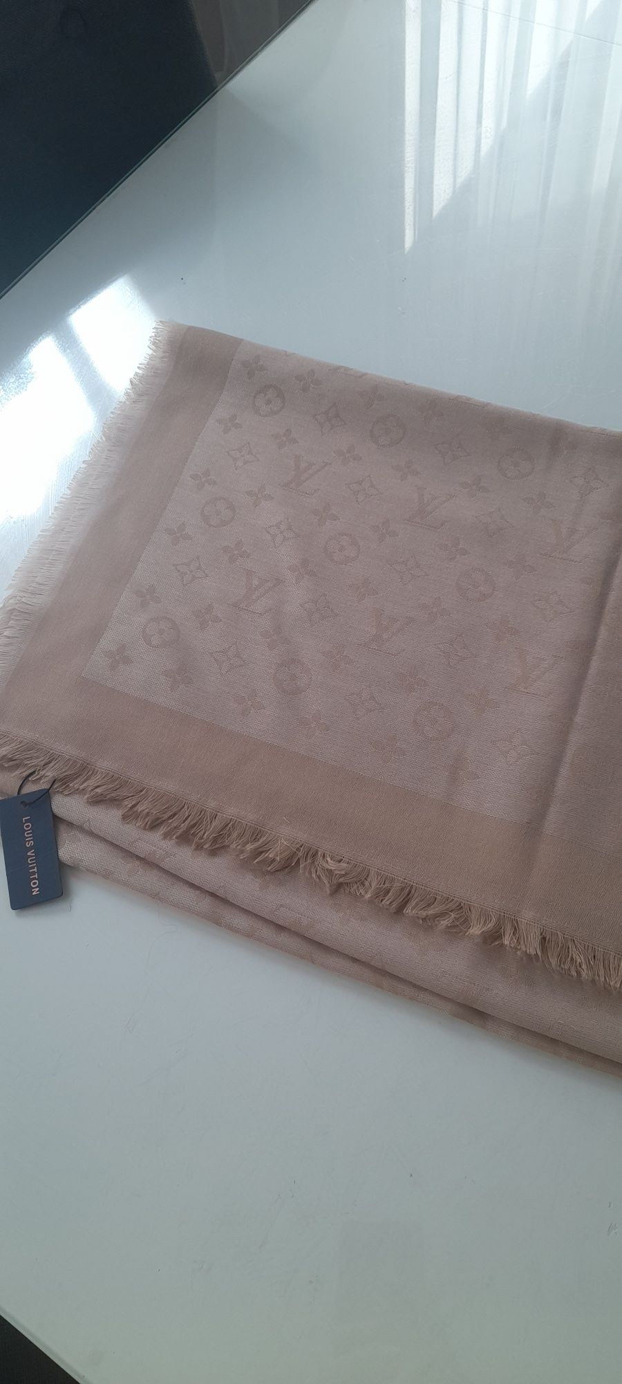 Chusta Louis Vuitton jasna piaskowa