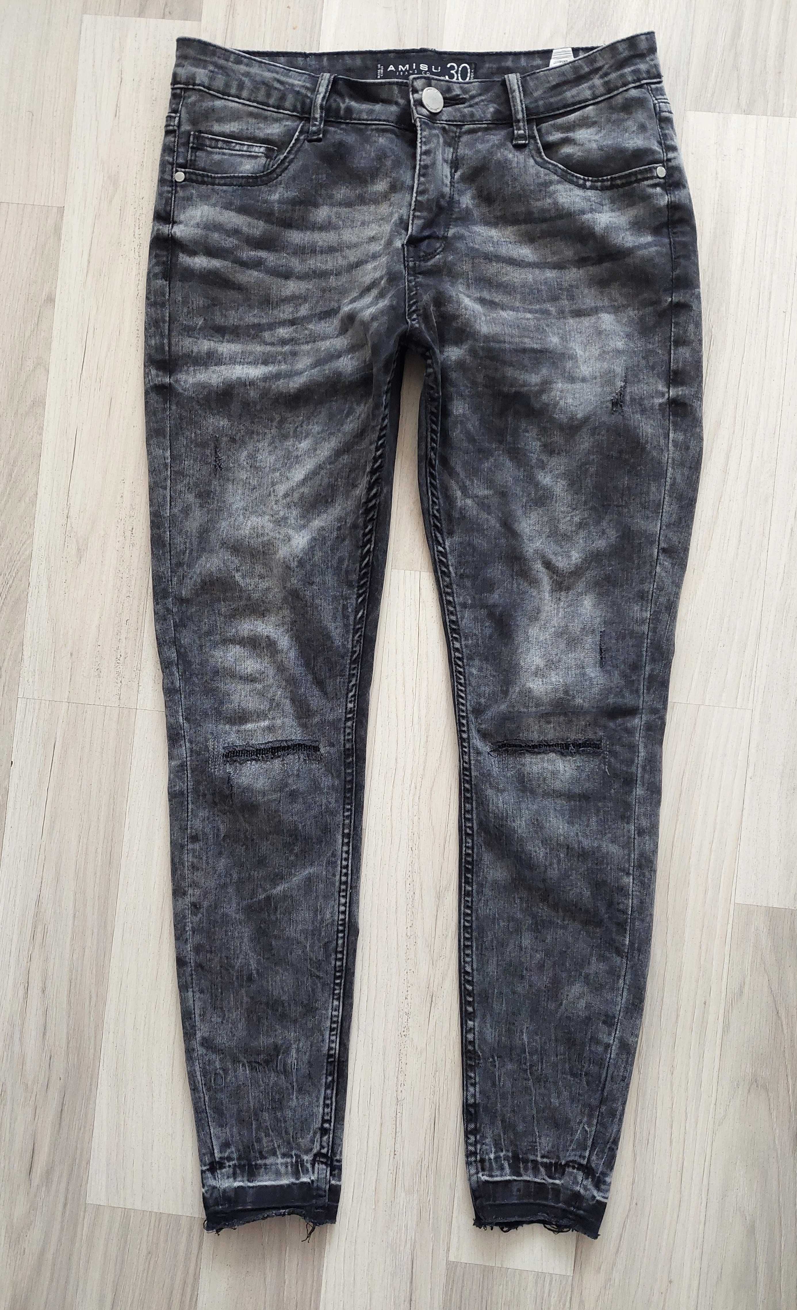 M / L spodnie przetarcia jeans amisu