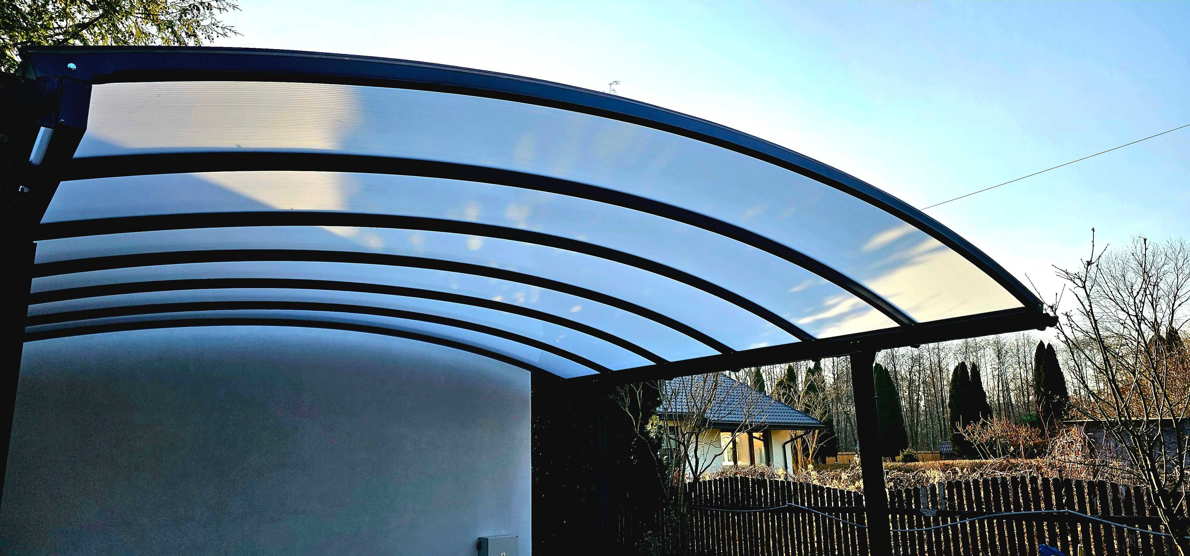 Wiata wolnostojąca na 2 samochody Aluminium antracyt