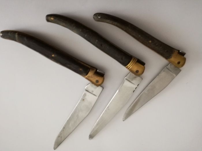 Canivetes Coleção - Lote de 2 "Laguiole" Cabo em Corno-Preço Conjunto