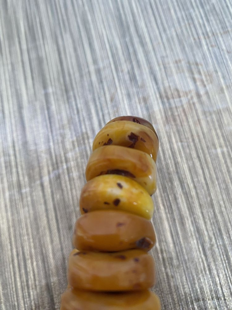 Pulseira masculina antiga cera de abelha original pedra ábaco contas