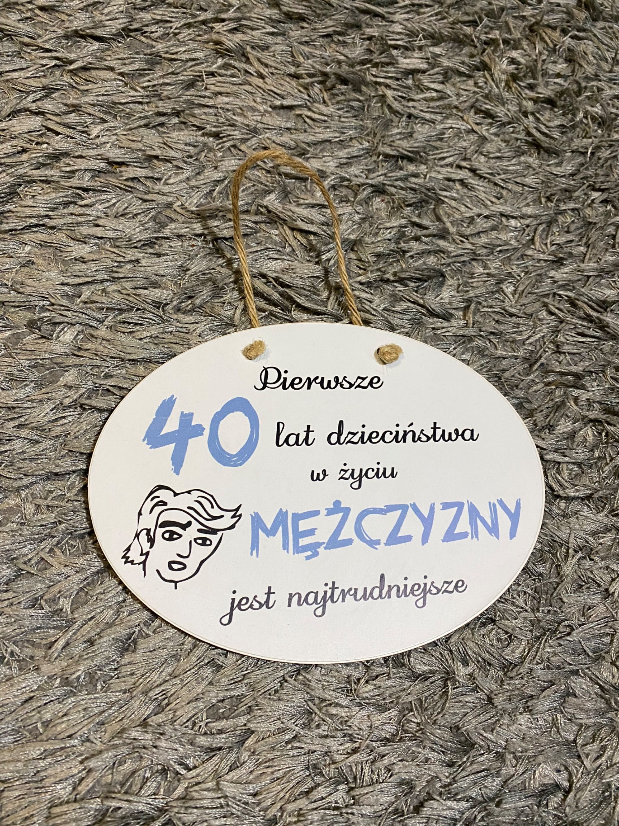 Dekoracja tabliczka do zawieszenia 40 lat