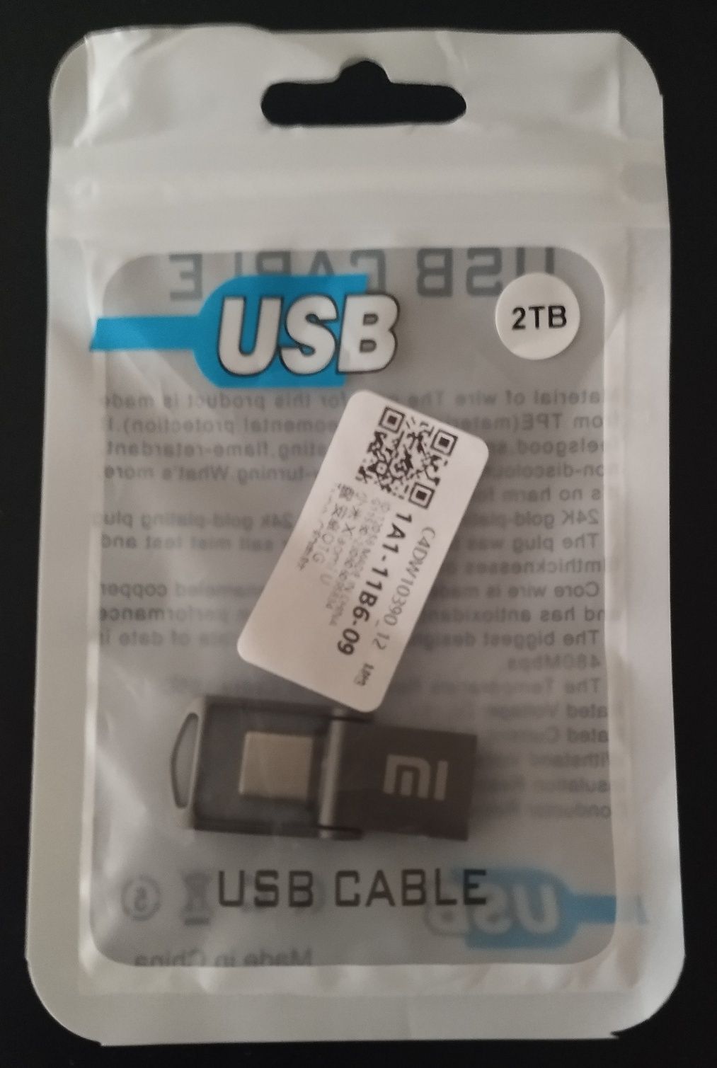 Mini PenDrive 2Tb Xiaomi USB 3.0 OTG Tipo C