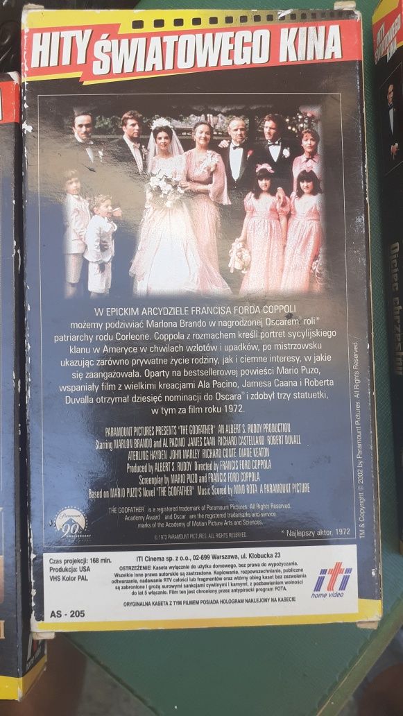 Ojciec chrzestny - 3 części - kasety VHS