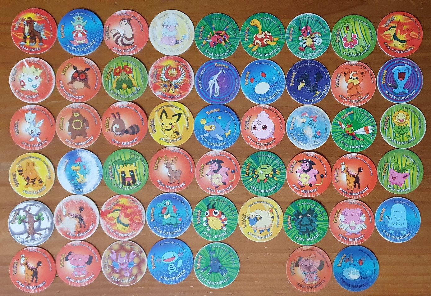 Pokémon Tazos. 1, 2, 3, evolutazos e voa tazos, matutazos