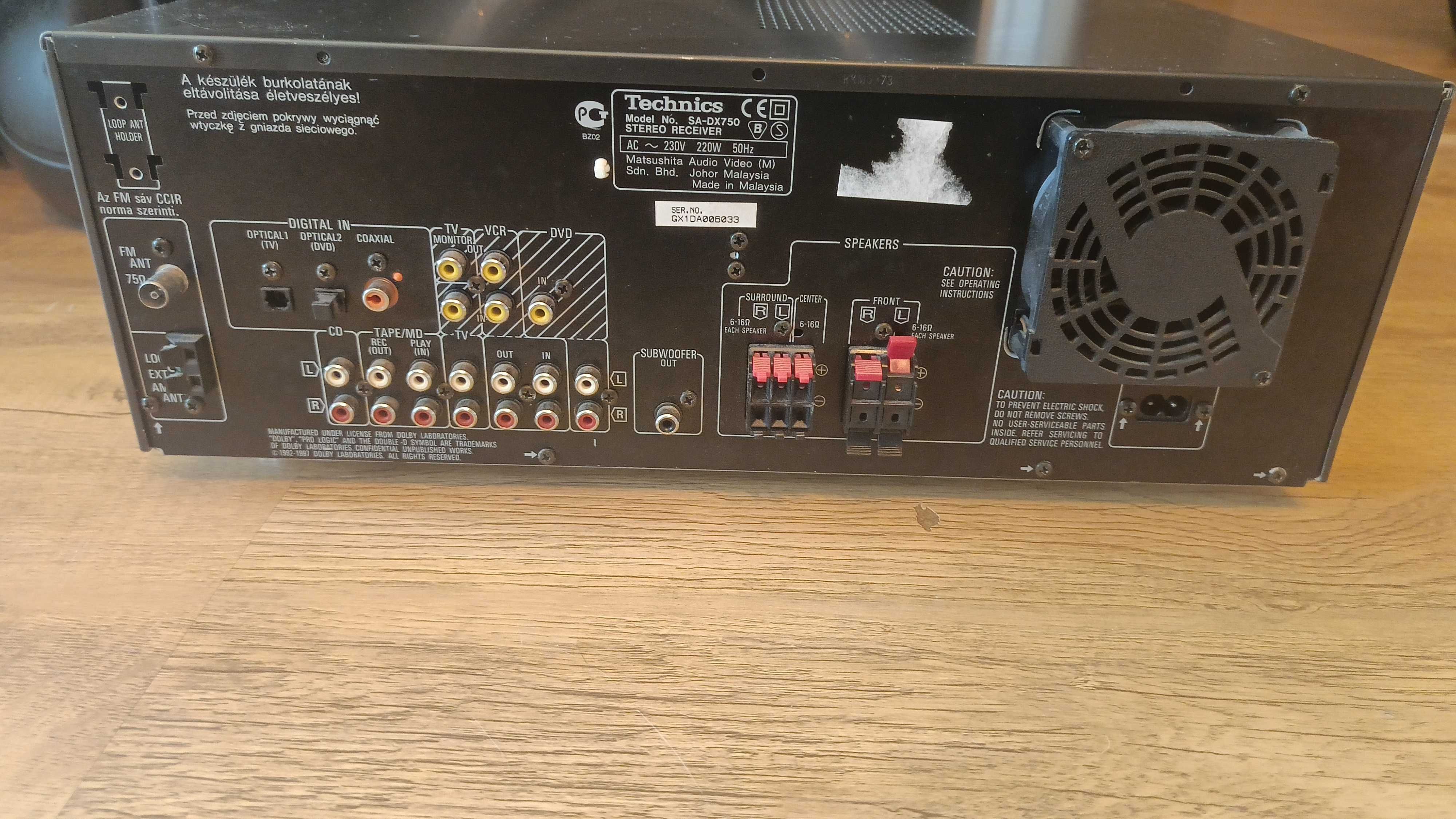 Amplituner Technics SA-DX750 + Pilot