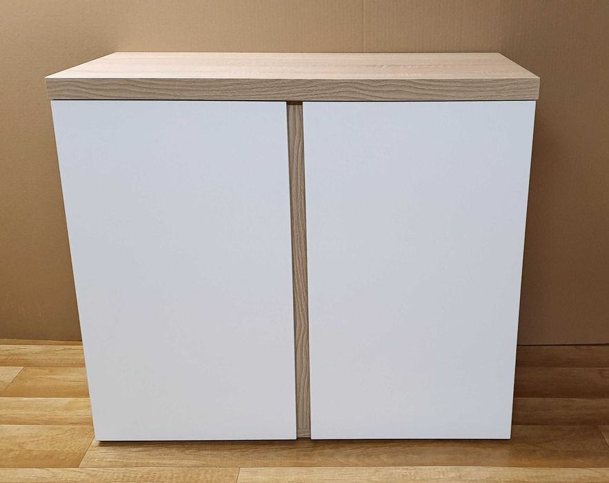 Szafka pod akwarium 80x40x70cm sonoma+białe blat36przegr