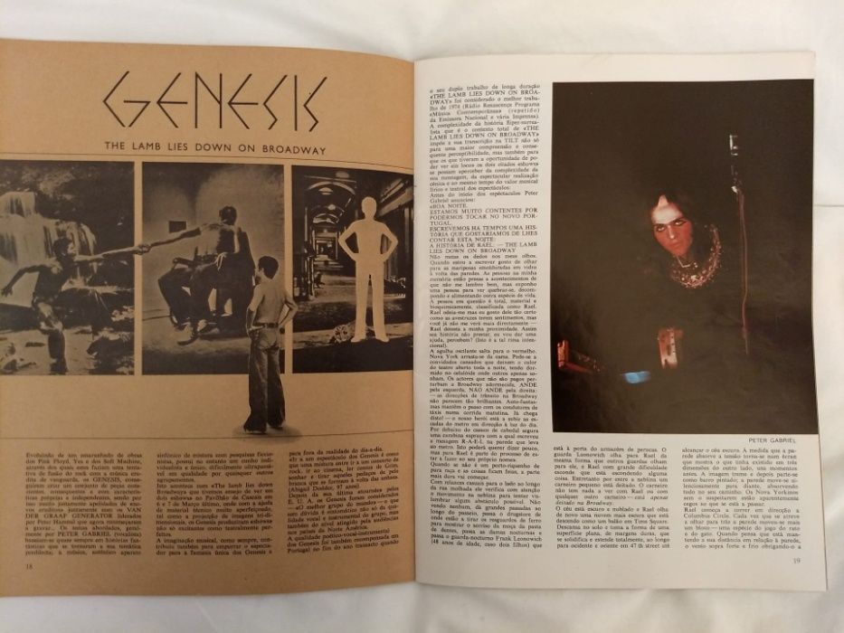 Nova TILT - 1975 Revista Rara com Reportagem GENESIS em Lisboa