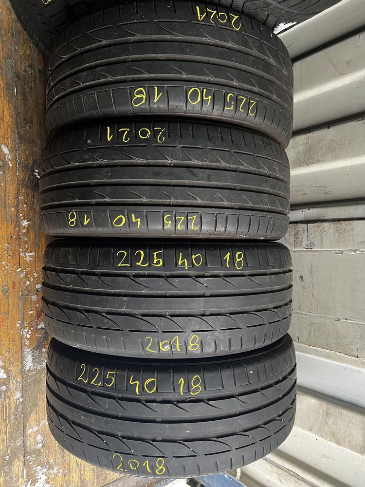 4 opony bridgestone potenza S001 225/40/18 2021 i 2018r.