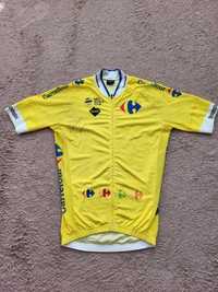 Kolekcjonerska żółta koszulka lidera Tour De Pologne z autografem